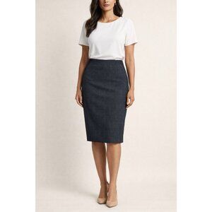 Lila Rose Pencil Skirt Black Plaid Academia Preppy Sz 6 Career Stretchy Casual